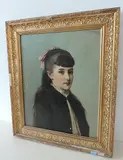 Portrait eines Mädchens by Emmanuel Benner, 1885, oil on canvas, sold Jun 2017