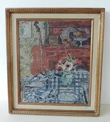 Interieur by Juliette Cambier, 1917, oil on canvas, offered Jun 2017