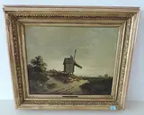 Landschaft mit Mühle by F. Hendriks, oil on canvas, offered Jun 2017
