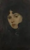 Portrait einer jungen Frau by Gabriel von Max, oil on canvas, sold Jun 2017
