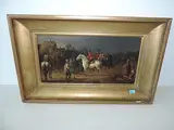 Pferdemarkt by München, 19.Jh., oil on panel, sold Jun 2017