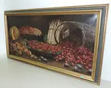 Früchtestilleben by August Pollak, oil on canvas, sold Jun 2017