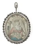 Italien, um 1800 by Grosse Reliquien-Kapsel, engraving, sold Jun 2017