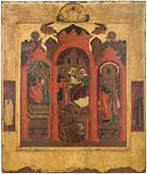Russisch, Ende 18.Jh by Geburt der Maria, tempera, offered Jun 2017