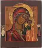 Russisch, 19.Jh by Gottesmutter von Kasan, tempera, offered Jun 2017