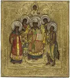Russisch, um 1800 by Deesis mit Basma, tempera, offered Jun 2017