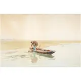 Fisherman by Pietro Galter, watercolor, sold Nov 2023