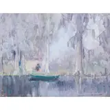 Little Fire by William Posey Silva, oil on canvas, sold Nov 2023