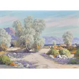 Smoke Trees by Carl Sammons, oil on canvas, sold Nov 2023