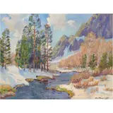 Winter by George Demont Otis, oil on canvas affixed to board, sold Nov 2023