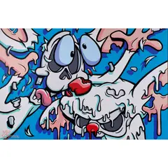 Pinky and the Brain by Matt Gondek, 2016, acrylic on canvas, sold Nov 2023