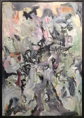 Moves to Fall by Barbara Vos, 1993, oil on canvas, sold Nov 2023
