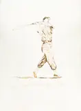 Untitled (The Sabbath was Made for that Effortless Swing) by Raymond Pettibon, 1992, watercolor on paper, sold Nov 2023