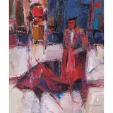Bull Fight by Fred Binder Samuelson, oil on board, sold Nov 2023