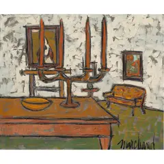 Interior Scene by Phillipe Marchand, oil on canvas, sold Nov 2023