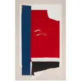On the Wing by Robert Motherwell, 1984, lithograph in colors with embossing and collage, sold Nov 2023