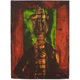 Hombre en Fondo Verde by Rufino Tamayo, lithograph, sold Nov 2023