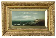 ship off Nahant by Thomas Chambers, oil on board, sold Aug 2026