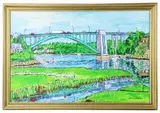 the A. Piatt Andrew Bridge by Henry Kaplan, oil on canvas, sold Aug 2026