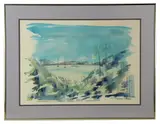 Bermuda scene by Alfred Birdseye, watercolor, sold Aug 2026