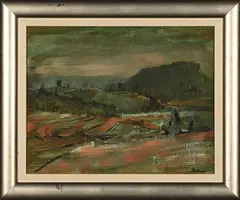 Cape Landscape by Anthony Strickland, oil on canvas mounted on board, sold Sep 2025
