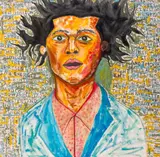 Ode to Basquiat by Orielle Cabellos, 1982, Acrylic on Canvas, sold Feb 2025