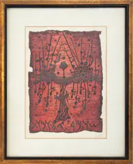 Guardian of the Walls by Moshe Castel, Lithograph in Colors, sold Feb 2025