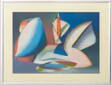 Blue Space by John Ferren, 1937, Pastel on Paper, sold Feb 2025