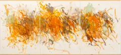 Abstract Composition Triptych by Robert O'Meara, Oil on Canvas, sold Feb 2025
