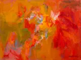 Red Terrain by Edward Millman, 1958, Oil on Canvas, sold Mar 2025