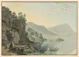 Le Lac de Lowerz vers le Rigi by Johann Jakob Wetzel, aquatint, sold Jun 2017