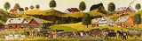 Herbstalltag mit Alpabfahrt by Albert Manser, oil on panel, sold Jun 2017