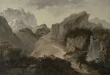 Der Wasserfall im Schächenthal Ct by Heinrich Wüest, oil on canvas, sold Jun 2017