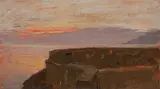 Coucher de soleil sur le Léman", 1884 by François Bocion, oil, offered Jun 2017