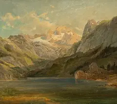 Paysage by Alexandre Calame, oil on canvas, offered Jun 2017