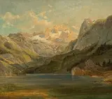 Paysage by Alexandre Calame, oil on canvas, offered Jun 2017