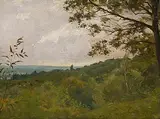 Herbstliches Waldstück, 1874 by Otto Frölicher, oil on panel, sold Jun 2017
