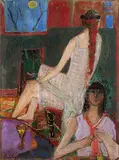 Interieur mit zwei Frauen, 1981 by Adolf Herbst, oil on canvas, sold Jun 2017