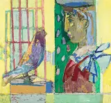 Chant de l'oiseau", 1953 by Eugen Früh, oil on canvas, sold Jun 2017