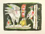 Voliere II by Alois Carigiet, 1964, color lithograph, sold Jun 2017