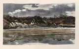 Nuits d'hiver au bord du Rhône by Robert Hainard, 1952, color woodcut, sold Jun 2017