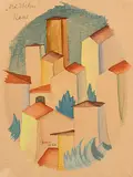 Städtchen by Hermann Hesse, 1920, gouache, offered Jun 2017