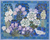 Blumen mit Vogel by Willi Hartung, 1958, watercolor, sold Jun 2017