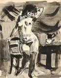Weiblicher Akt by Johann Robert Schürch, 1930, ink, sold Jun 2017