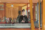 Chez Helene by Rudolf Zender, 1961, gouache, sold Jun 2017