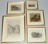 Baldeggersee / Beromünster (2 Bll.) / Escholzmatt / Vitznau by Kanton Luzern, lithograph, sold Jun 2017