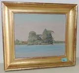 Insel im Thunersee bei Gwatt by Max Brack, oil on canvas, offered Jun 2017
