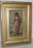 Junge Frau, Vögel fütternd by Léon Gaud, oil, offered Jun 2017