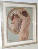 Weiblicher Akt vor dem Spiegel by Roger Kathy, oil on canvas, offered Jun 2017