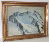 Tief verschneiter Bergkamm by Alfred Sidler, oil on canvas, offered Jun 2017